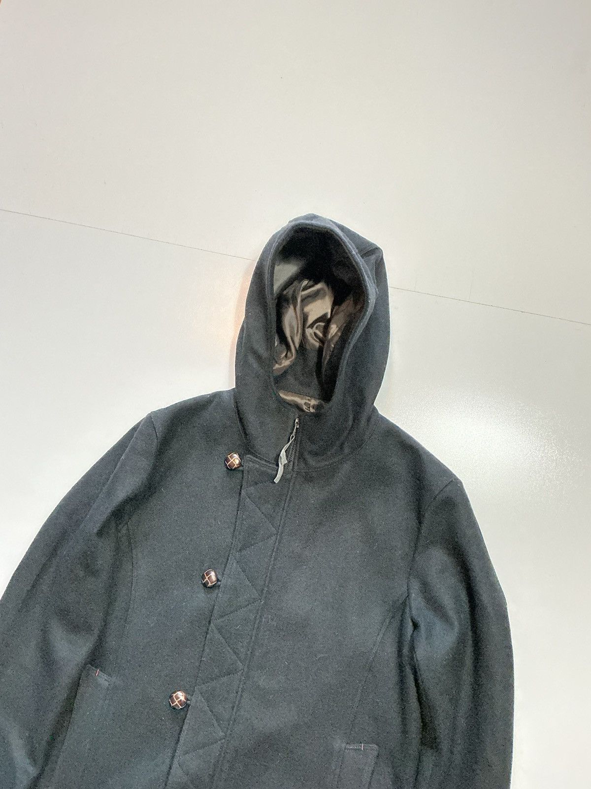 Boycott Boycott Japan Black Wool Military Zip Hooded Duffle Jacket Size US S / EU 44-46 / 1 - 5 Thumbnail
