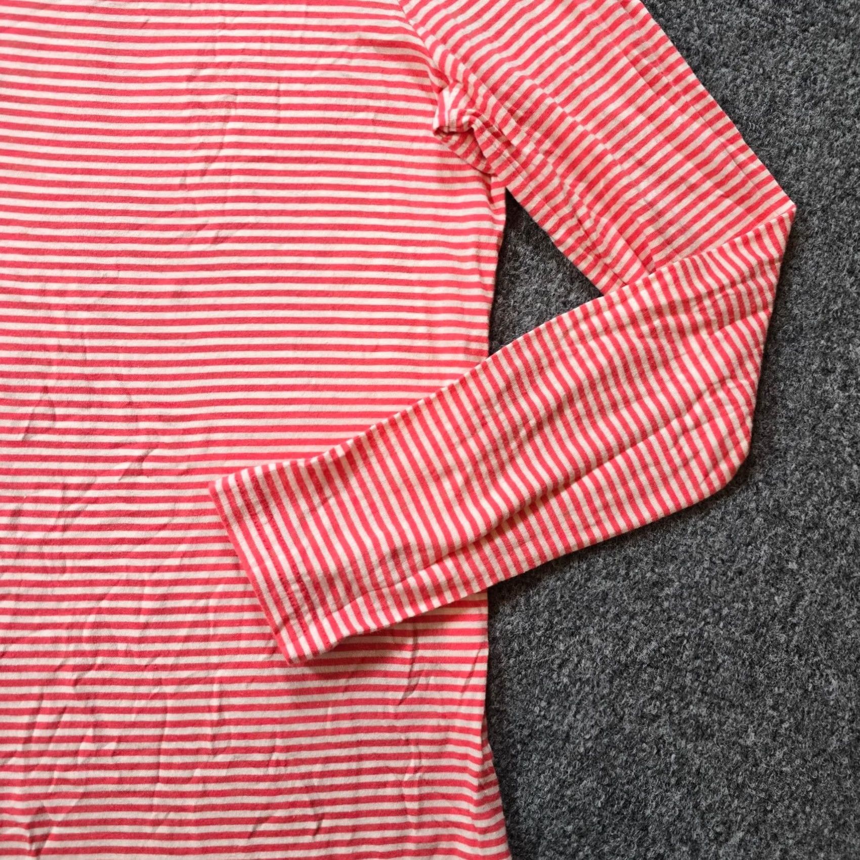 Vineyard Vines Vineyard Vines Top Womens Size Small Orange Pink Striped Boat Neck Pima Casual Shirt Size S / US 4 / IT 40 - 5 Thumbnail