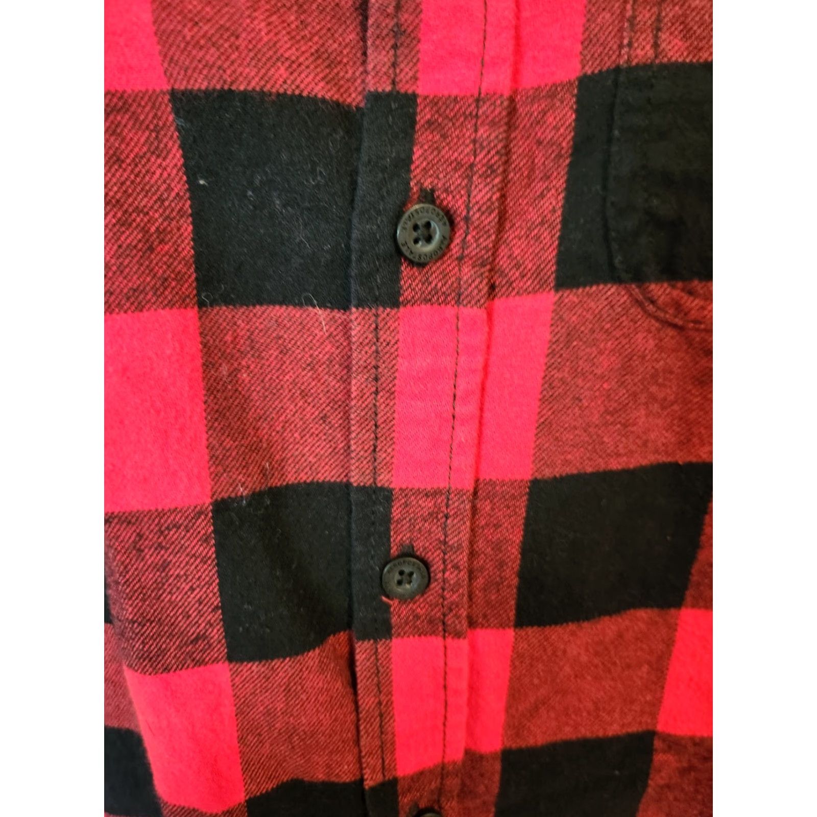 Aeropostale AeroPostale Womens Buffalo Red Black Plaid Button Up Flannel Shirt XS Size XS / US 0-2 / IT 36-38 - 3 Thumbnail