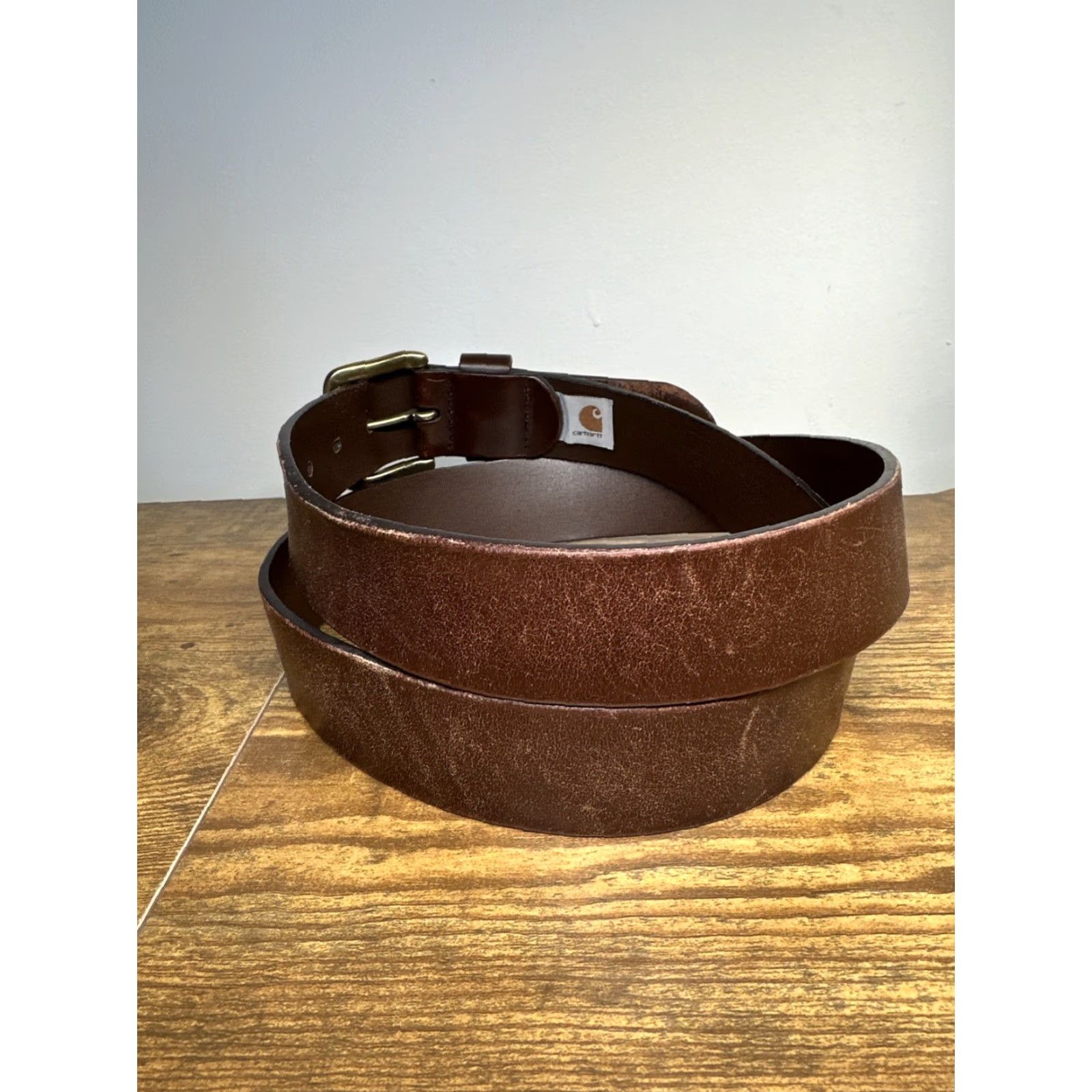 Carhartt Carhartt Belt Work Brown 1.5” Leather Mens Size 42 Size 42 - 4 Thumbnail