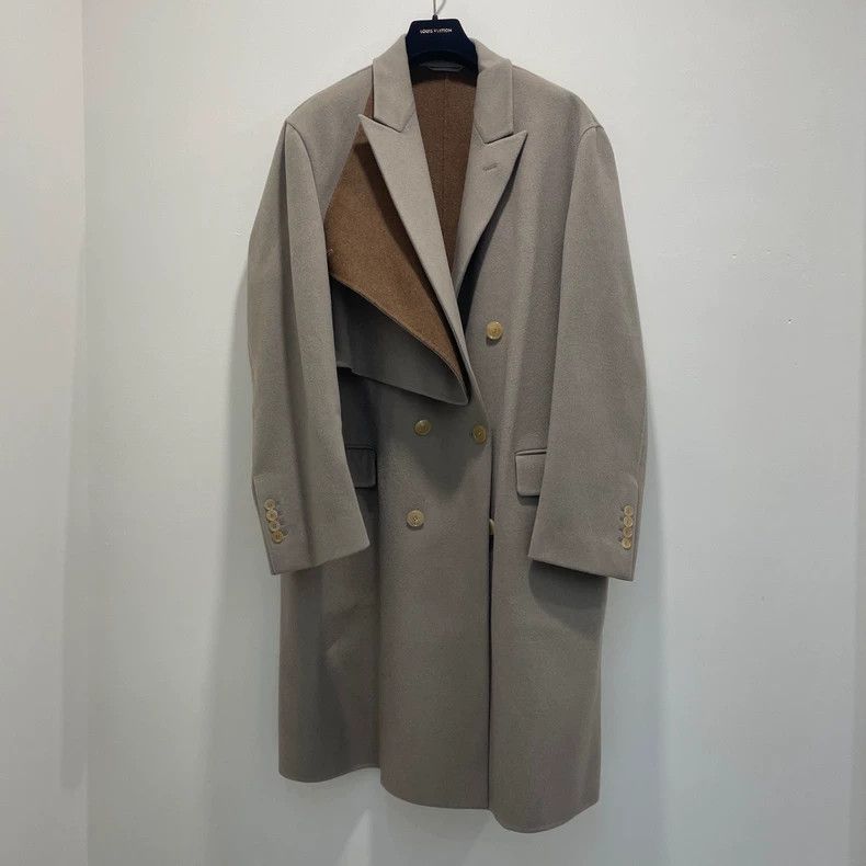 Dior Dior Gray and Brown Cashmere Coat Size US XL / EU 56 / 4 - 1 Thumbnail