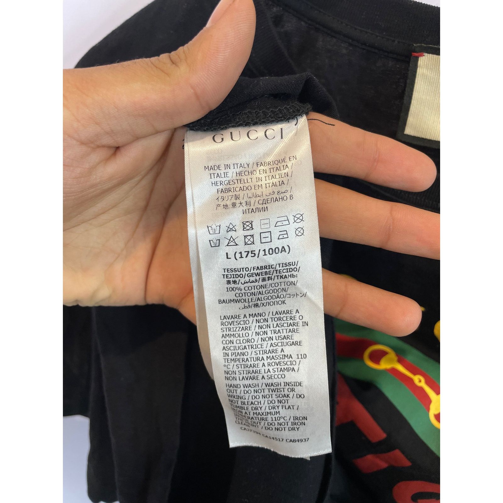 Gucci Gucci Boutique Tee Black Used Large Size US L / EU 52-54 / 3 - 4 Thumbnail