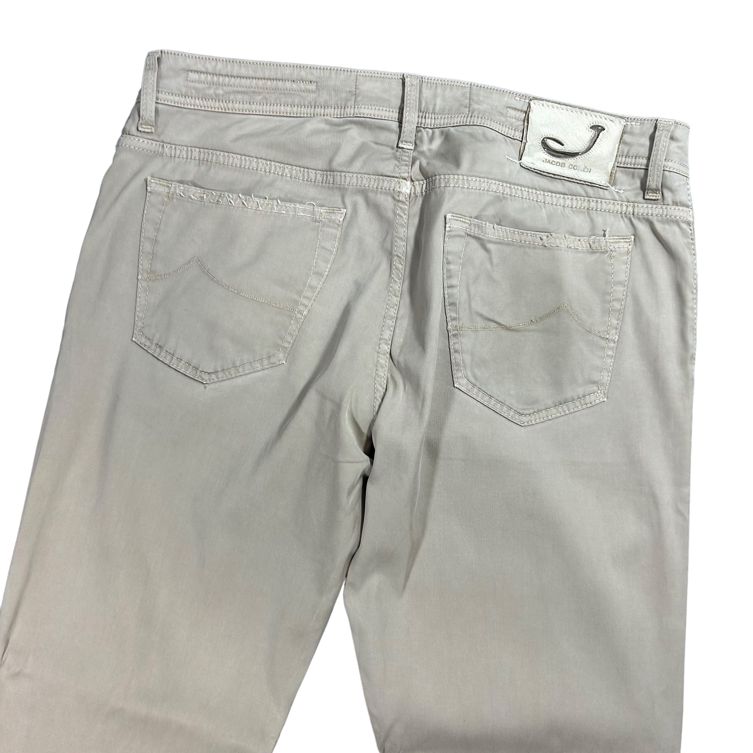 Jacob Cohen Jacob Cohen Style 688 Lyocell Beige Regular Tapered Pants 36 Size US 36 / EU 52 - 4 Thumbnail