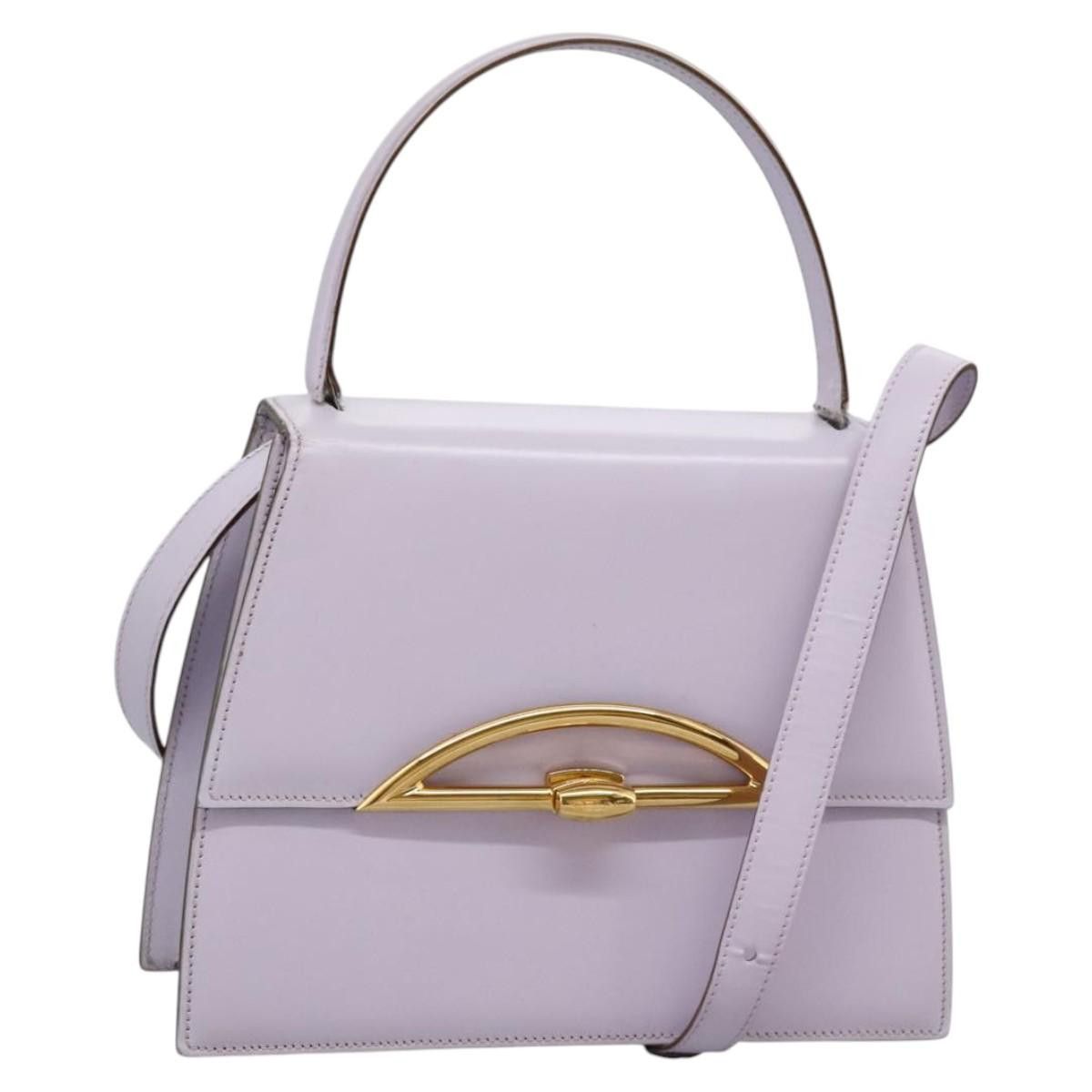 Celine CELINE Hand Bag Leather Purple Gold Size ONE SIZE - 1 Thumbnail