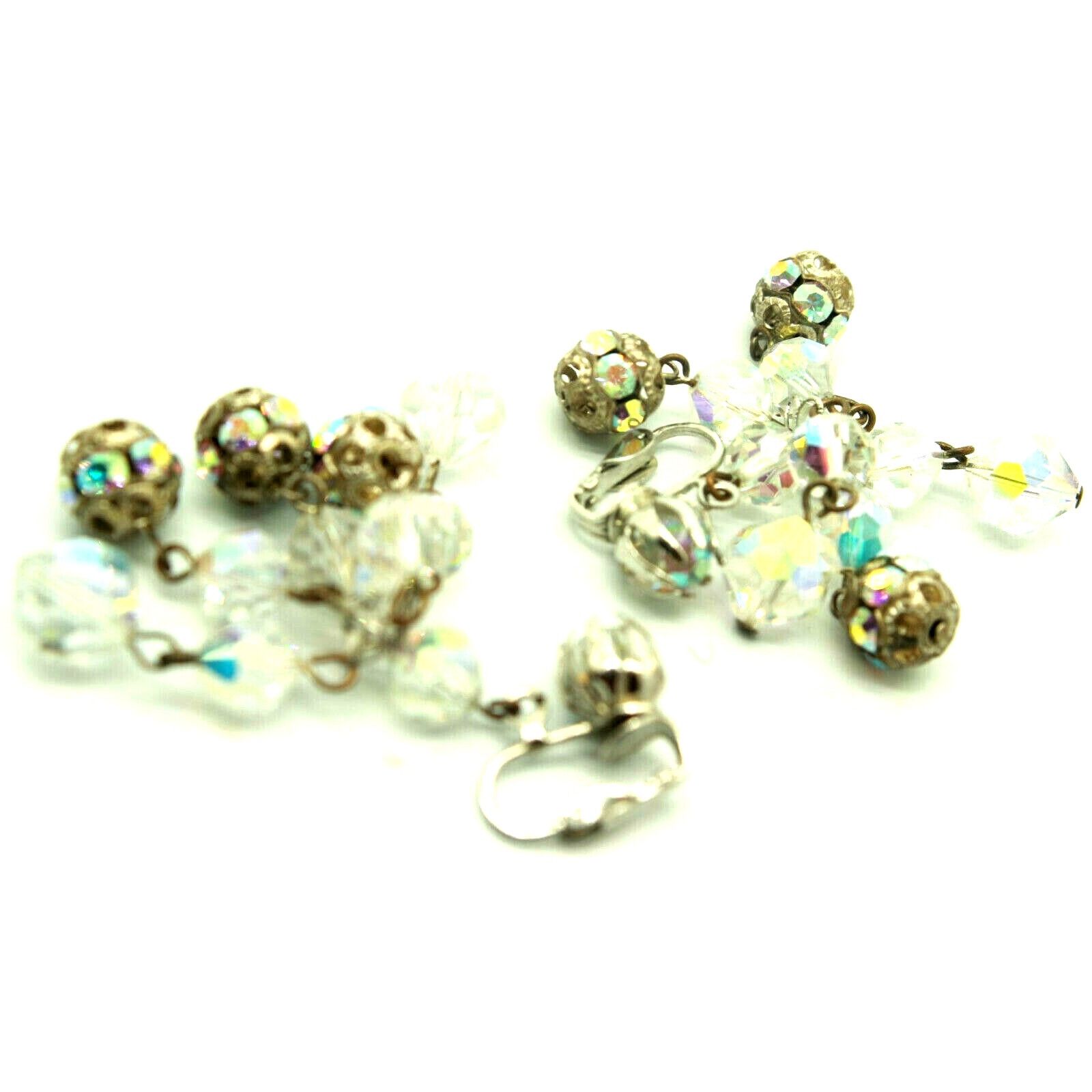 Other Mid-Century Aurora Borealis Crystal Chandelier Earrings Size ONE SIZE - 4 Thumbnail
