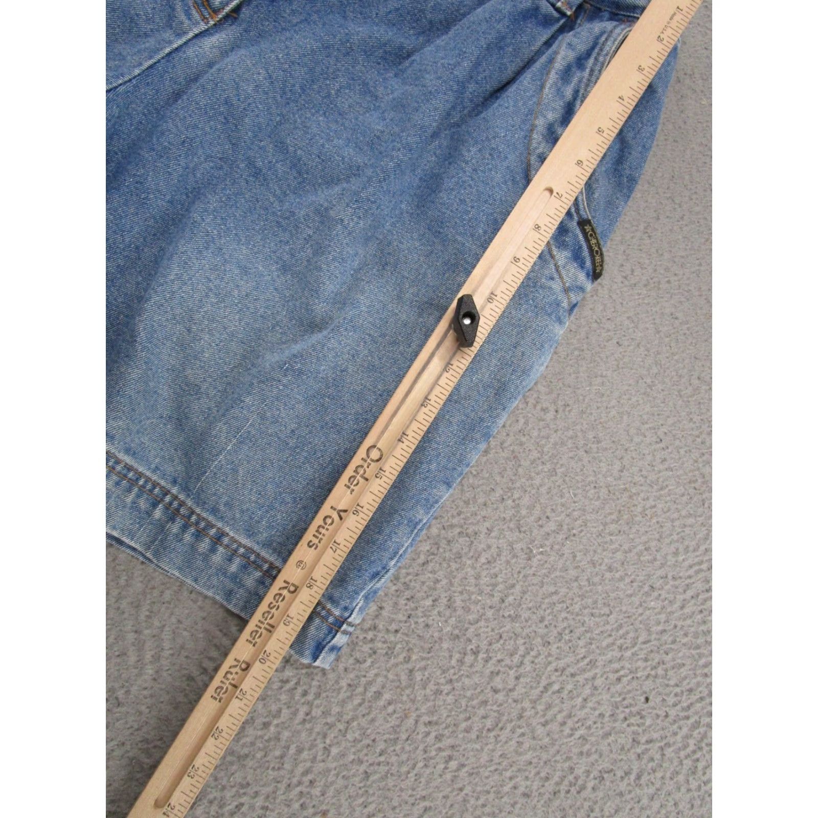 Cherokee VINTAGE Cherokee 90s Elastic Waist High Rise Mom Denim Shorts 16W Blue Stretch Pockets Womens Size 38" / US 16 / IT 52 - 4 Thumbnail