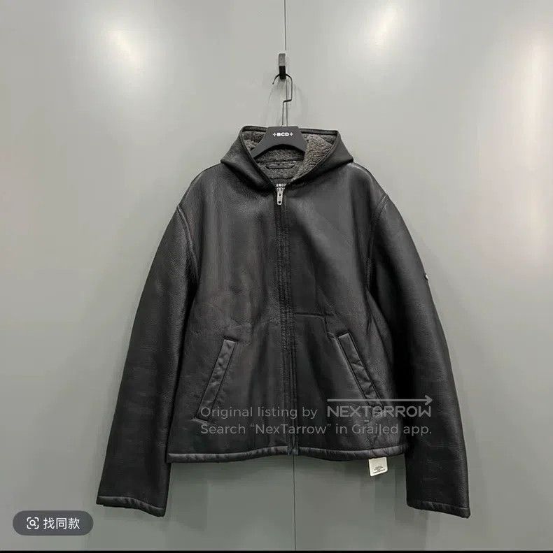 Balenciaga Balenciaga Black Hooded Leather Jacket Size US M / EU 48-50 / 2 - 1 Thumbnail
