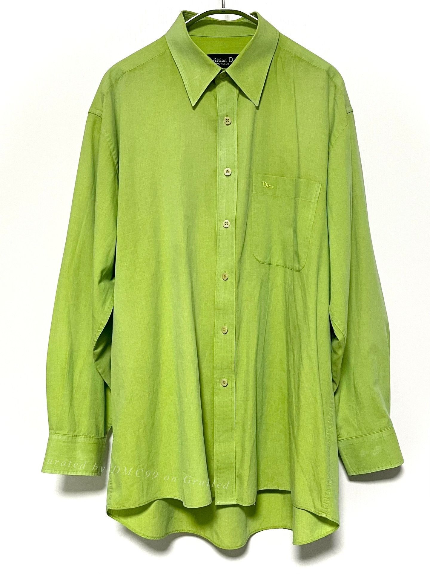 Christian Dior Monsieur Christian Dior Monsieur Grass Green Men's Shirt Size US L / EU 52-54 / 3 - 1 Thumbnail