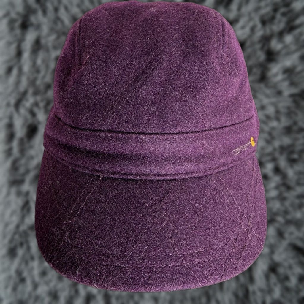 Carhartt Carhartt Hat One Size Wool Blend Cap Maroon Hook and Loop Adjustable Lightweight Breathable Baseball Cap Mens 603 Size ONE SIZE - 1 Thumbnail