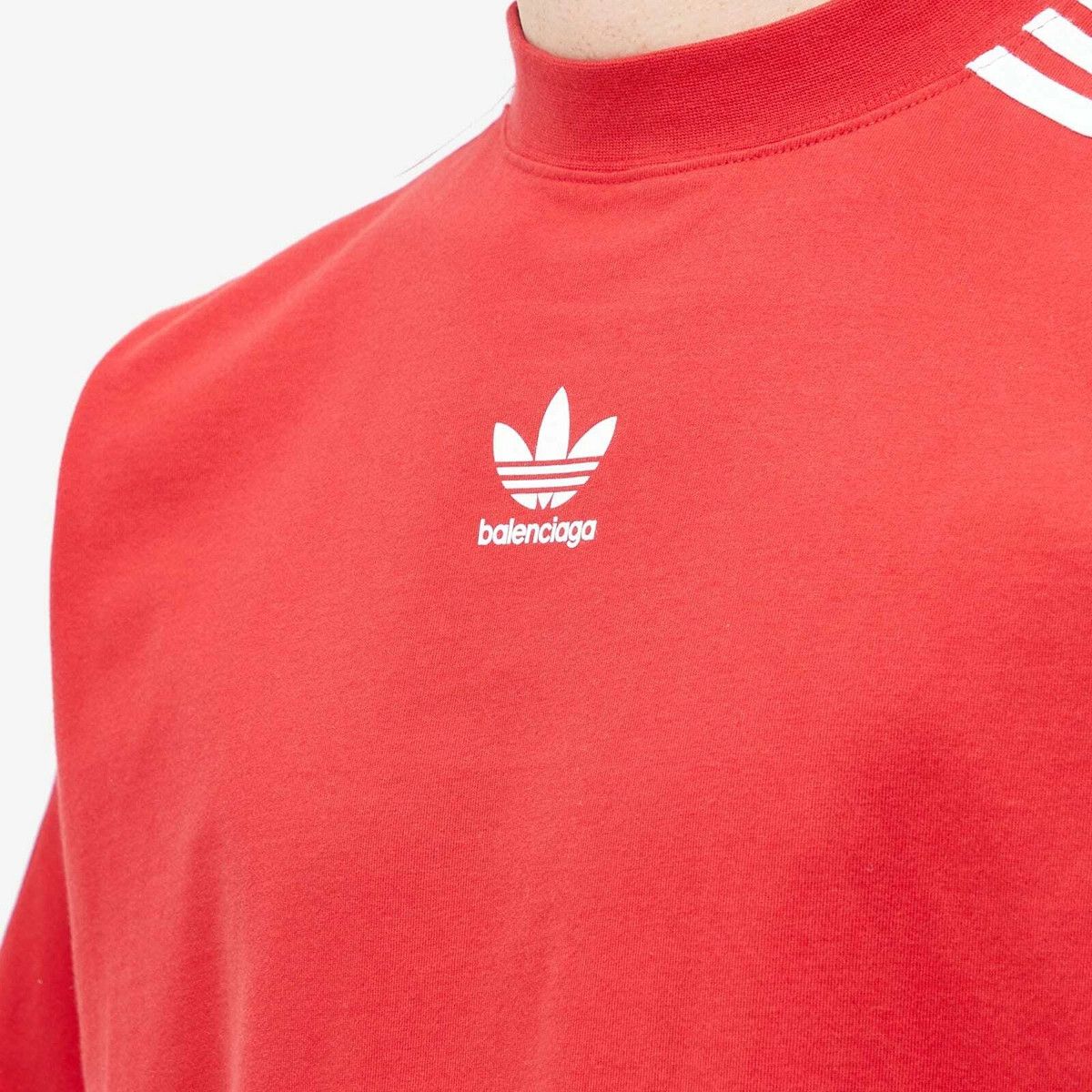 Adidas × Balenciaga o1s1wg110824 Oversized T-Shirt in Red/White Size US S / EU 44-46 / 1 - 4 Thumbnail