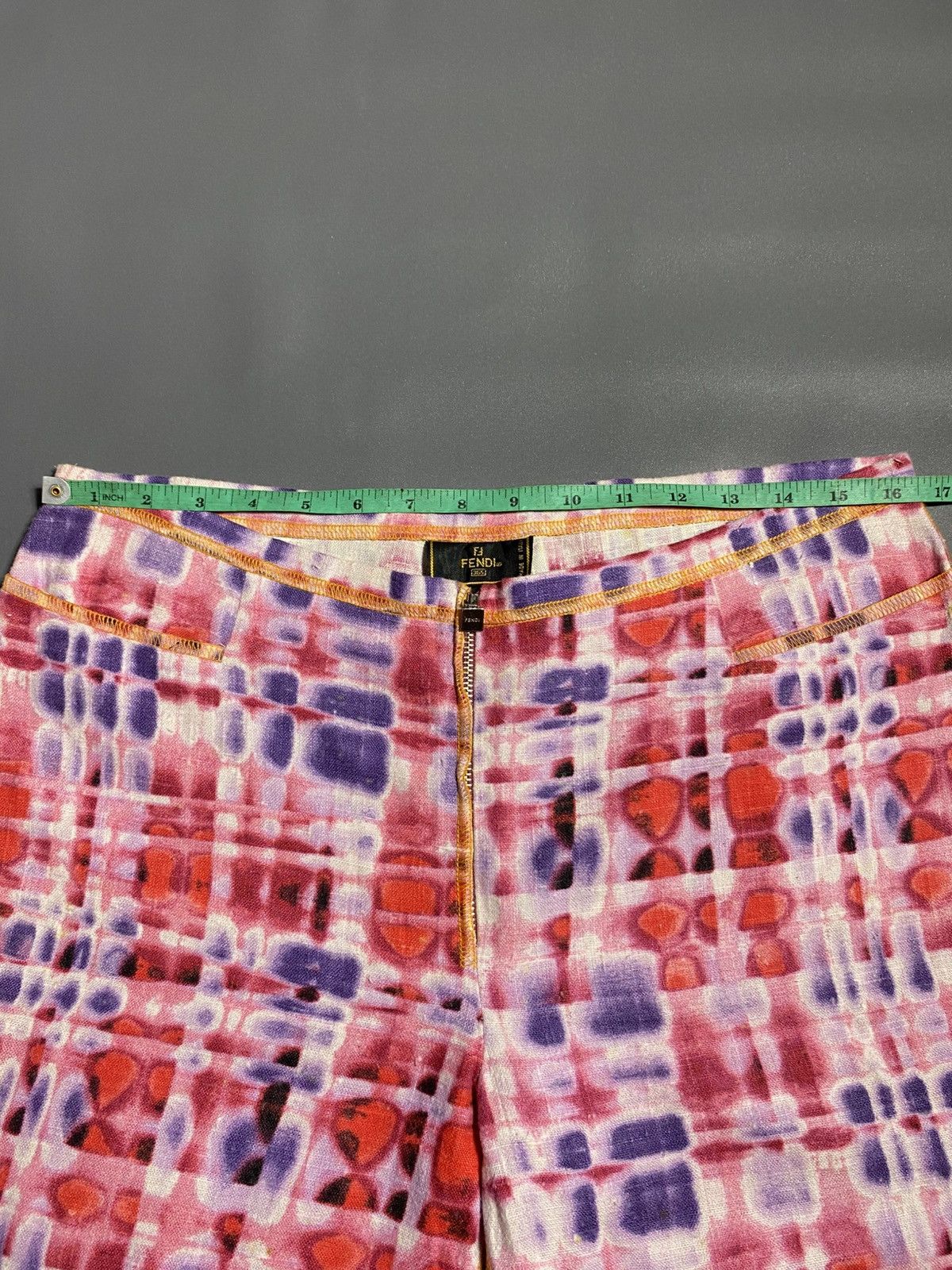 Fendi Vintage FENDI Multi Colour linen Pants Size 32" / US 10 / IT 46 - 11 Thumbnail