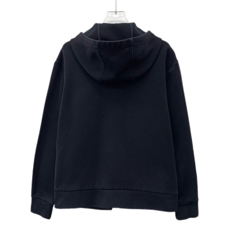 Prada Prada Black triangle label cotton hooded zipper long jacket Size US M / EU 48-50 / 2 - 2 Thumbnail