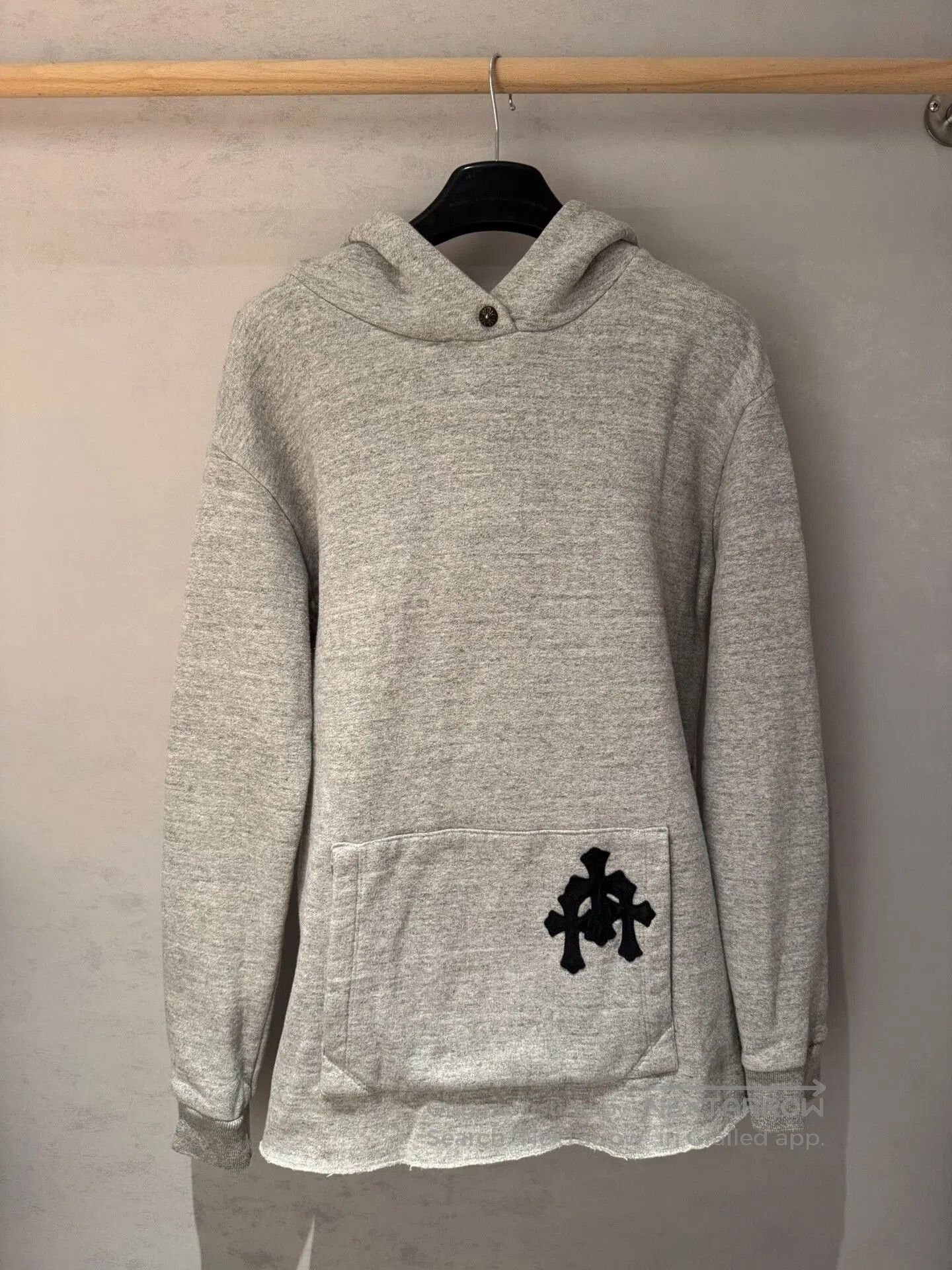 Chrome Hearts gray chrome hearts hoodie with cross detail. Size US S / EU 44-46 / 1 - 1 Thumbnail