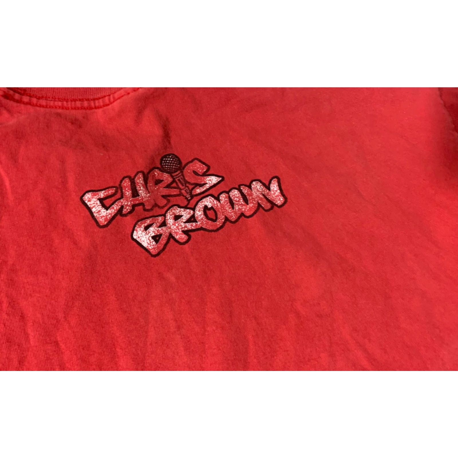 Vintage VINTAGE Chris Brown 2005 Hip Hop T Shirt Red Medium Mens Size US M / EU 48-50 / 2 - 5 Thumbnail