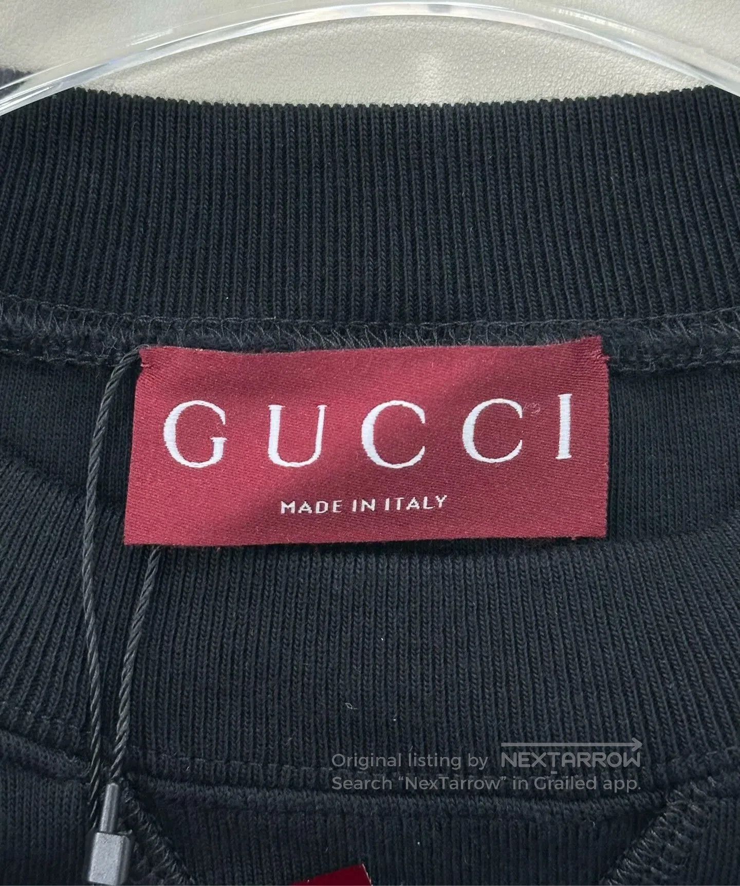 Gucci Guicci Black Embroidered Logo Long Sleeve Sweatshirt| Size US M / EU 48-50 / 2 - 3 Thumbnail