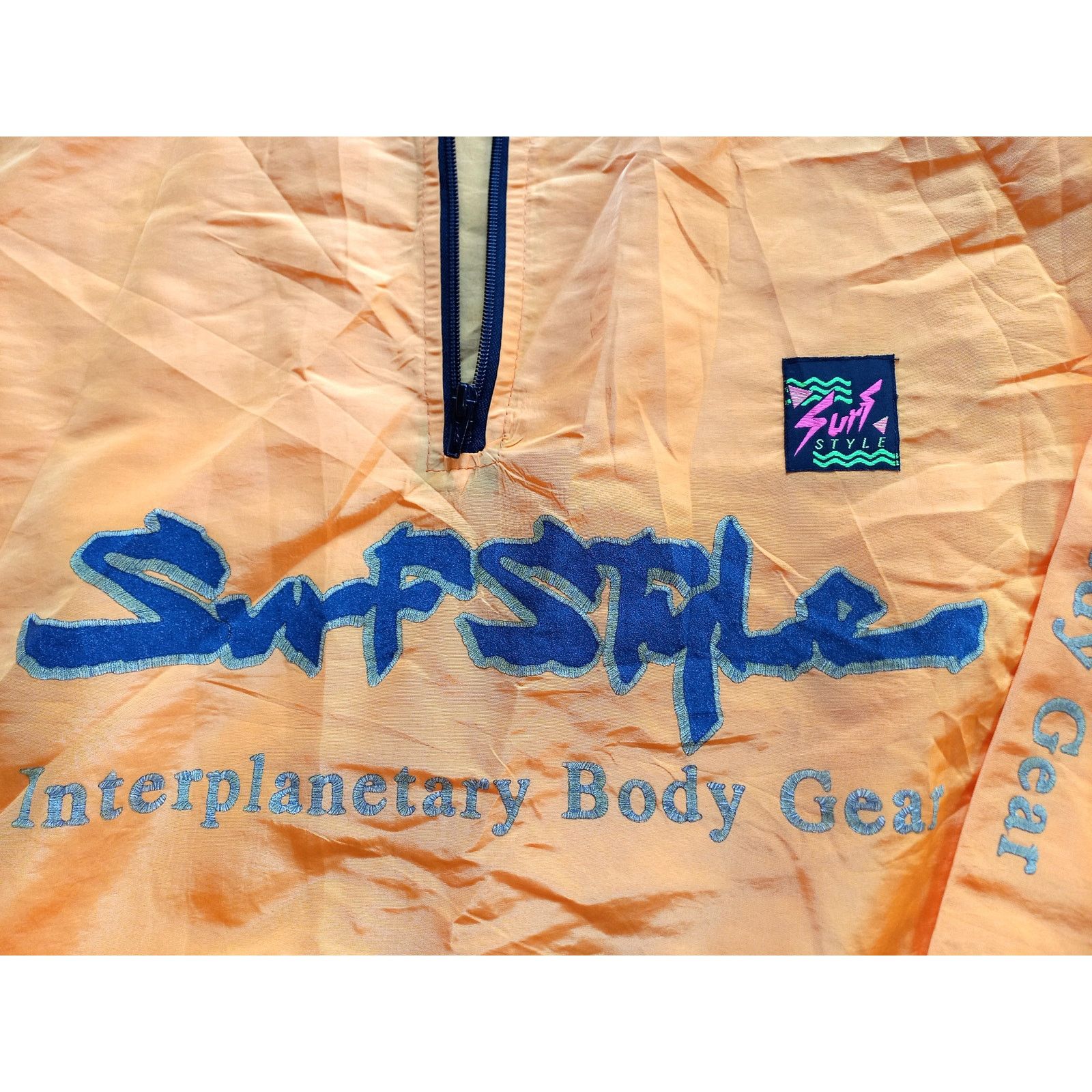 Other SURF STYLE 90s neon orange Interplanetary 1/2 pullover vtg Size US XL / EU 56 / 4 - 3 Thumbnail