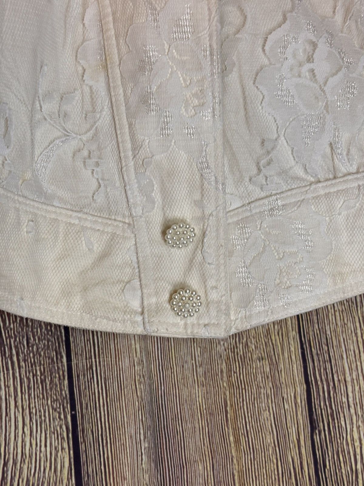 Other d.frank denim & lace cropped jacket Size L / US 10 / IT 46 - 4 Thumbnail