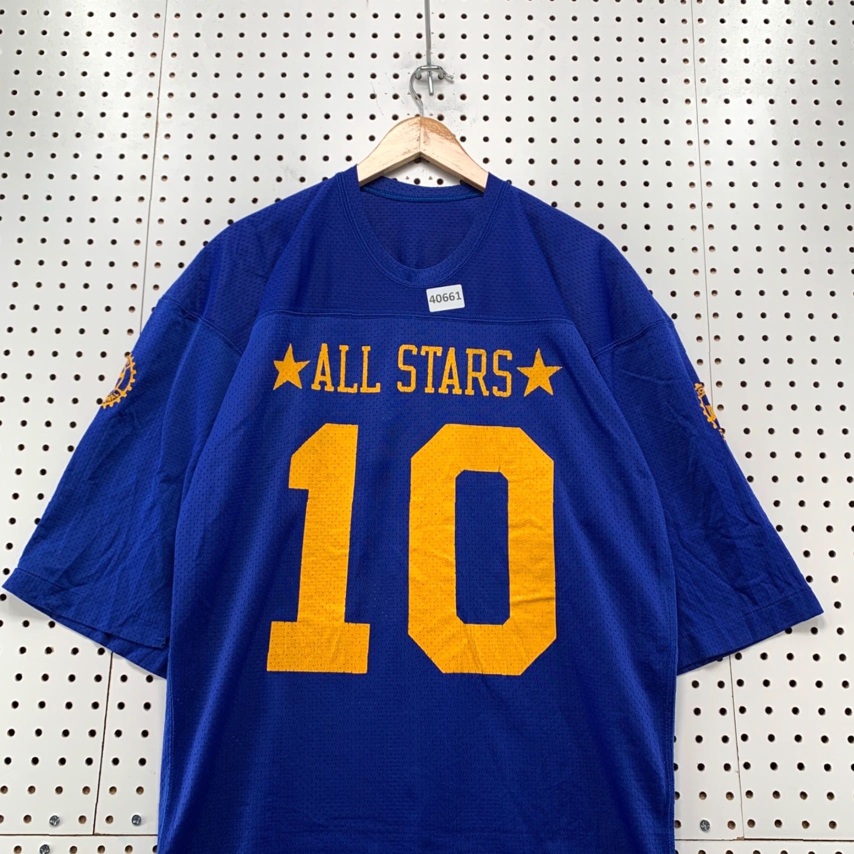 Champion VINTAGE Champion Football Jersey Mens Large Blue WALSH #10 Made USA 70s Jersey T-Shirt Short Sleeve Size US L / EU 52-54 / 3 - 4 Thumbnail