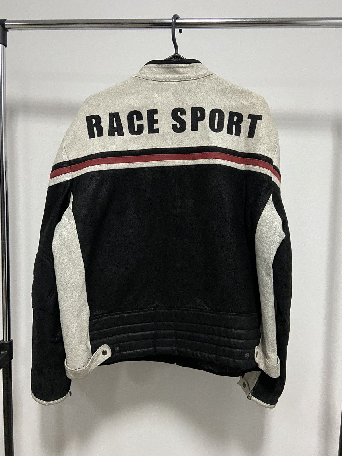 Vintage Bike team leather jacket big logo vintage racing moto Size US XL / EU 56 / 4 - 2 Thumbnail