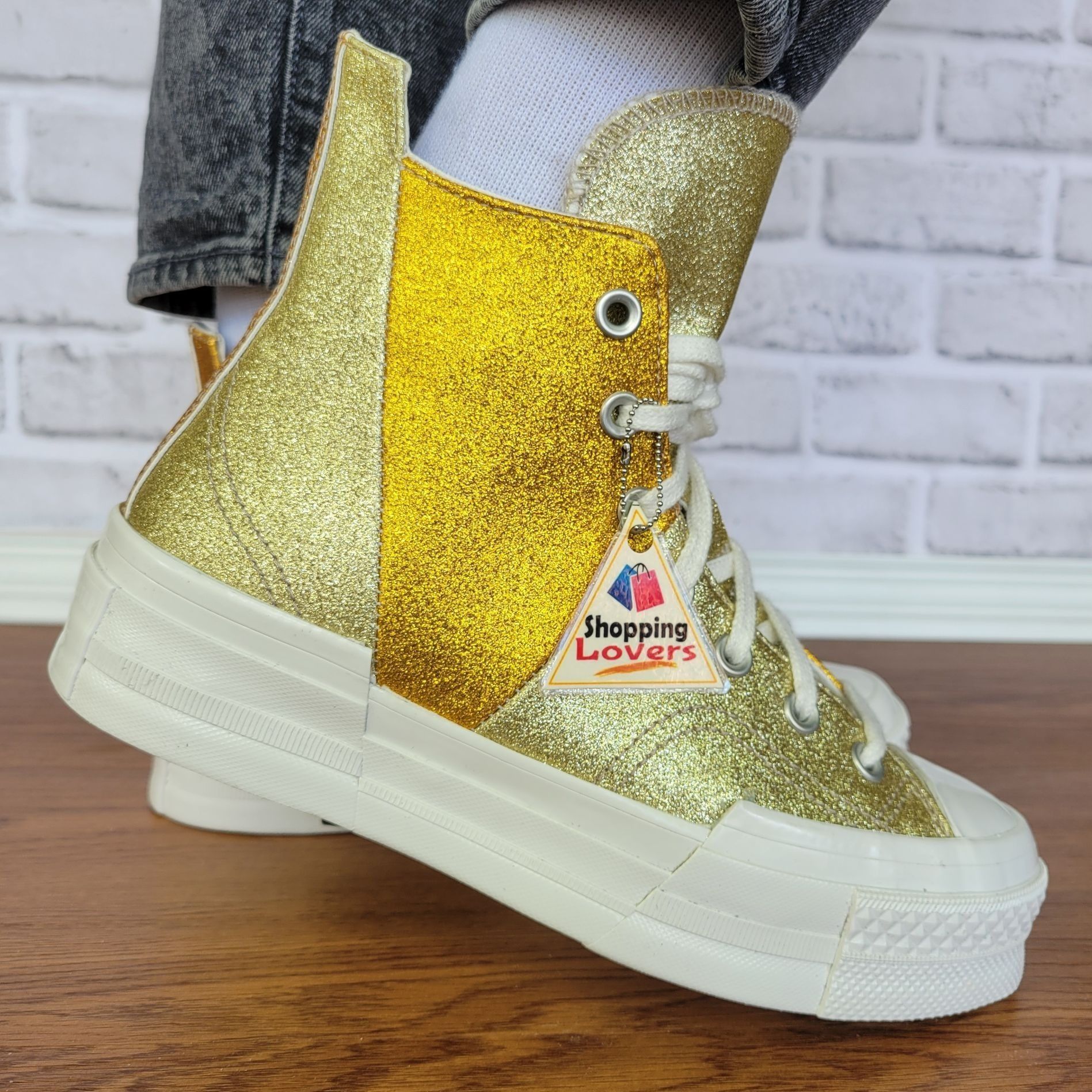 Converse ⭐Converse Chuck 70 Plus Glitter Hi Size 8.5 Women's Shoes Sn Size US 8.5 / IT 38.5 - 2 Thumbnail