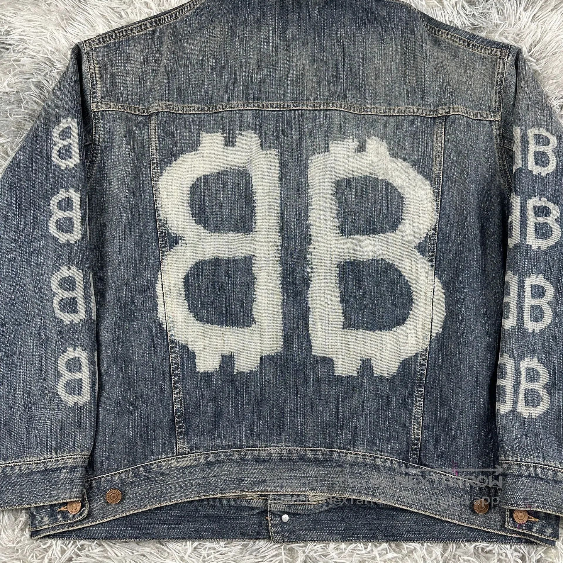 Balenciaga balenciaga double b logo denim jacket. Size US M / EU 48-50 / 2 - 8 Thumbnail