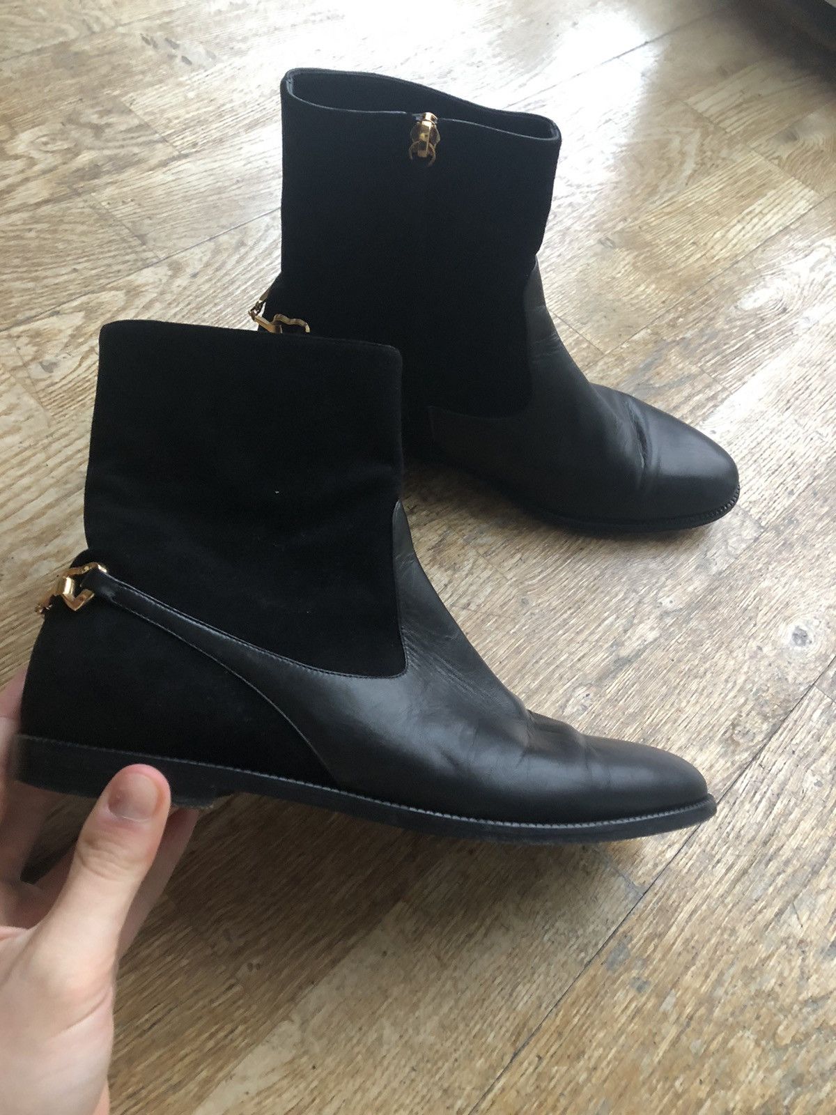 Moschino RARE MOSCHINO VINTAGE CHELSEA BOOTS SHOES Size US 5 / IT 35 - 2 Thumbnail