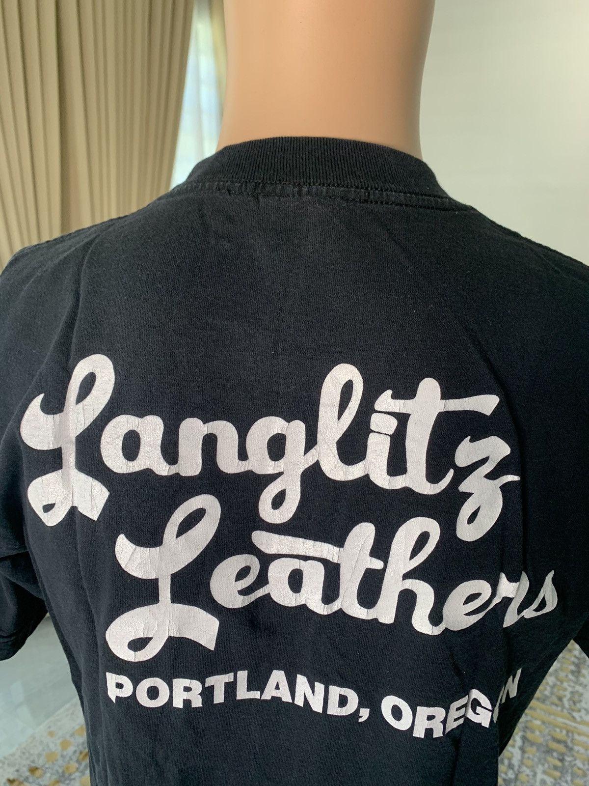 Japanese Brand × Vanson Leathers × Vintage Vintage Langlitz Leathers Portland Oregon t shirts Size US M / EU 48-50 / 2 - 6 Thumbnail