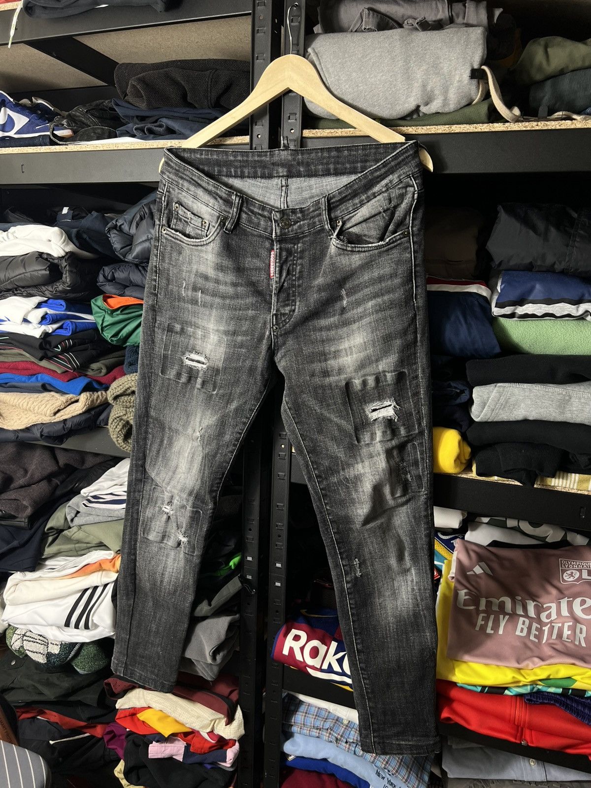 Dsquared2 Dsquared2 Distressed Grey Slim Jeans Y2K Size US 34 / EU 50 - 1 Thumbnail
