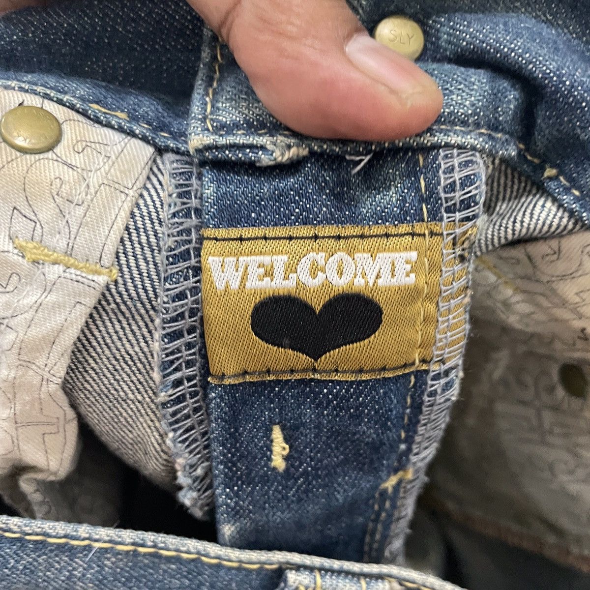 Japanese Brand Vintage Sly Distressed Denim Jeans Size 30" / US 8 / IT 44 - 7 Thumbnail