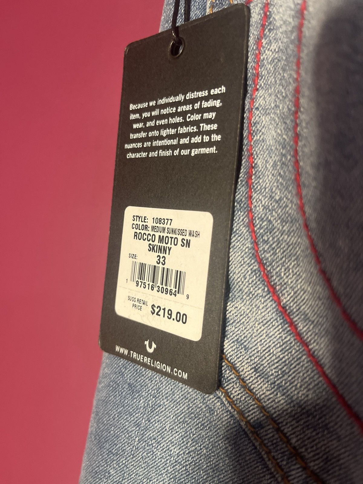 True Religion Brand new true religion biker jeans Size US 33 - 5 Thumbnail
