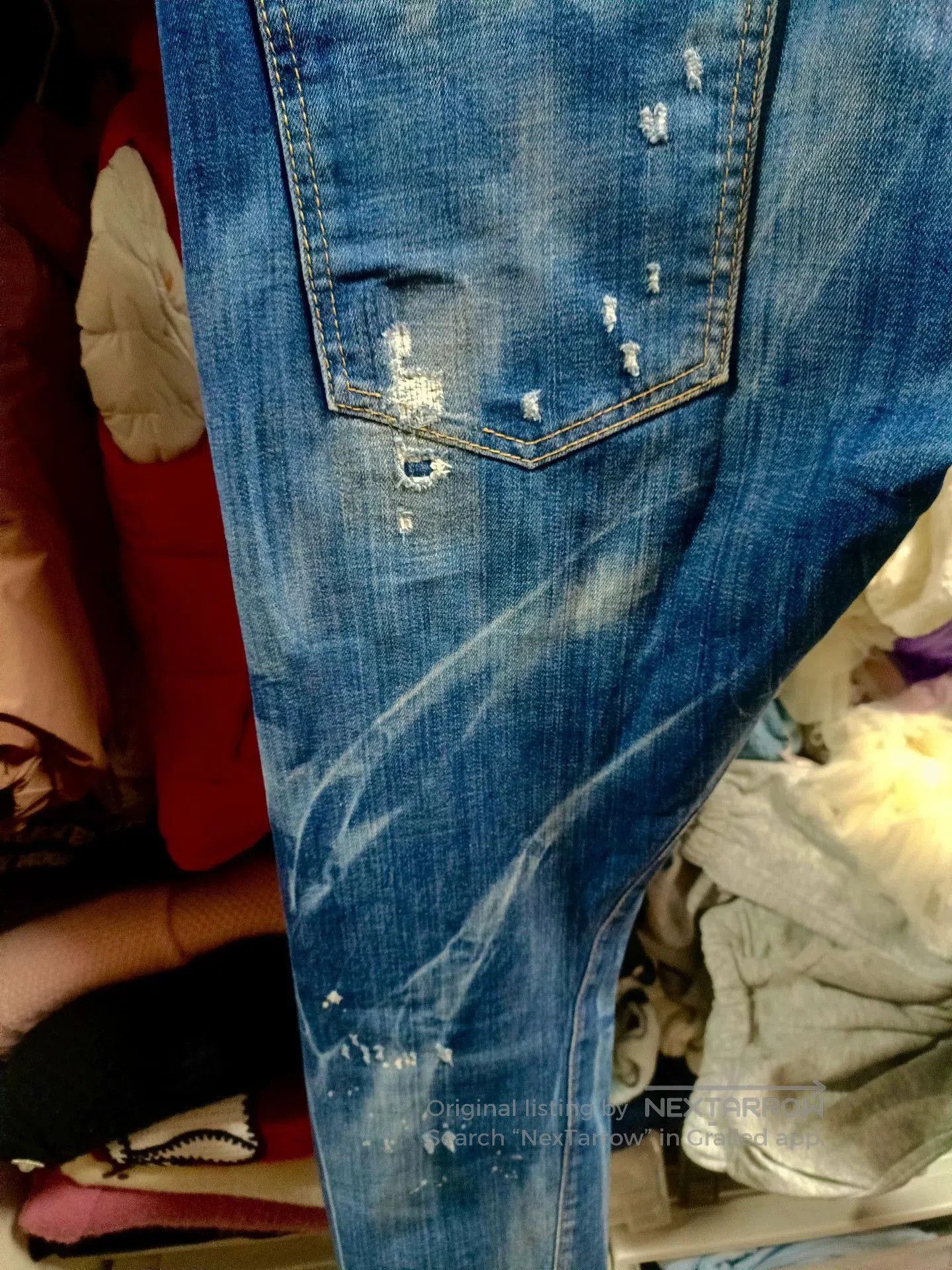 Dsquared2 Dsquared2 Red Knee Distressed Jeans. Size US 30 / EU 46 - 7 Thumbnail