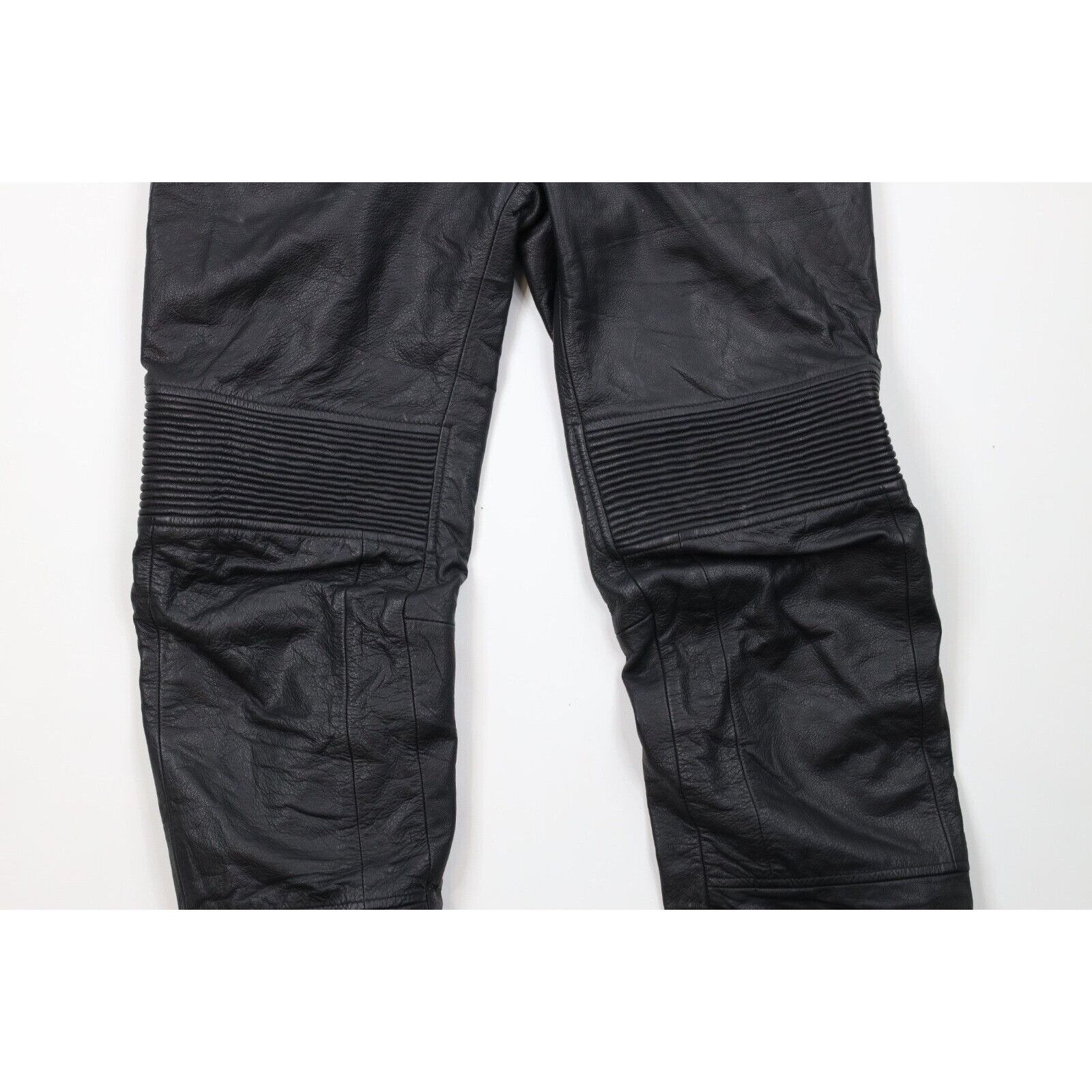 BMW × Vintage Vintage BMW Mens Distressed Leather Motorcycle Riding Pants Size US 34 / EU 50 - 4 Thumbnail