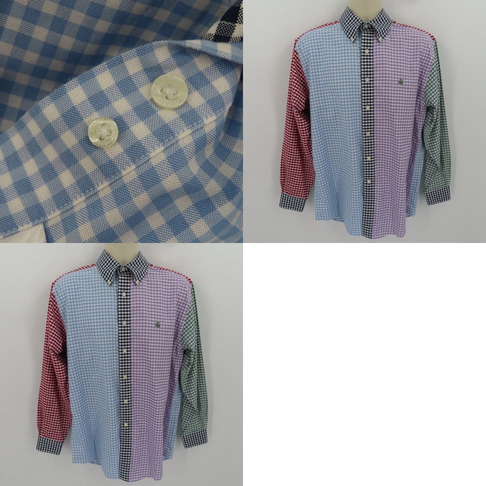 Brooks Brothers Brooks Brothers Button-Up Shirt Medium Regular Colorblock Gingham Long Sleeve Size US M / EU 48-50 / 2 - 9 Thumbnail