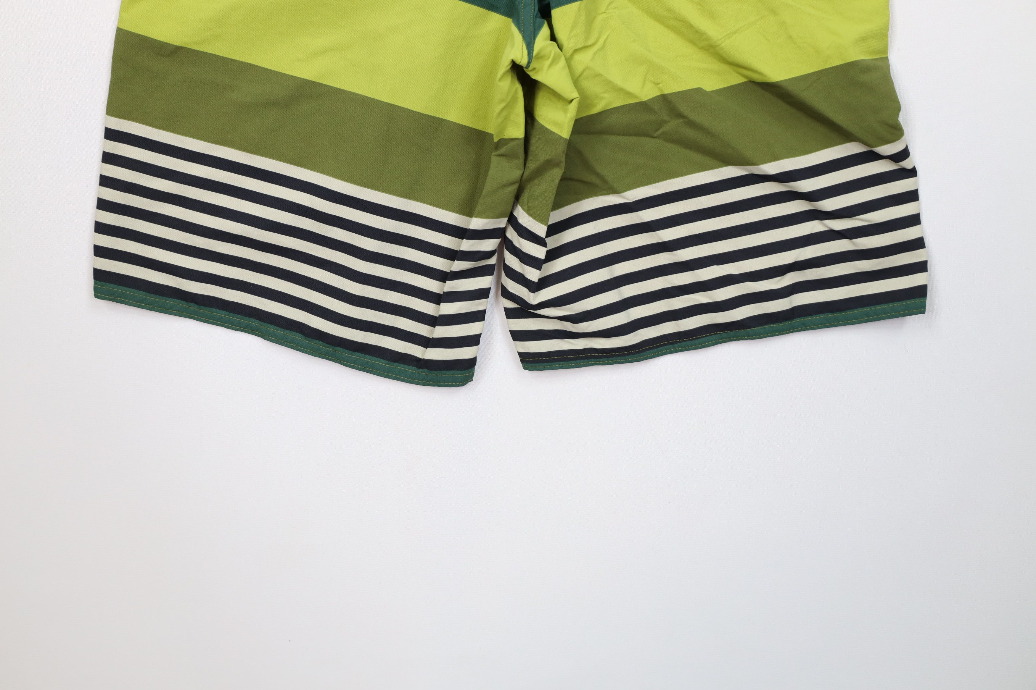 Patagonia Patagonia Logo Striped Wavefarer Board Shorts Trunks Green Size US 30 / EU 46 - 11 Thumbnail