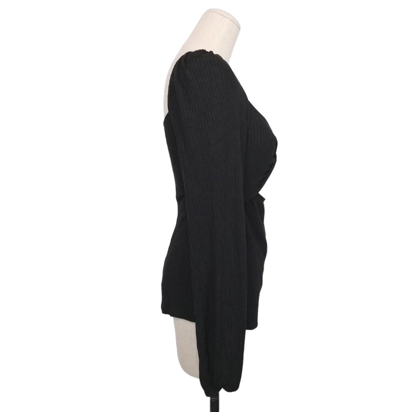 Reformation Reformation Rosalind Bow Cutout Top Black Sz Large Size L / US 10 / IT 46 - 5 Thumbnail