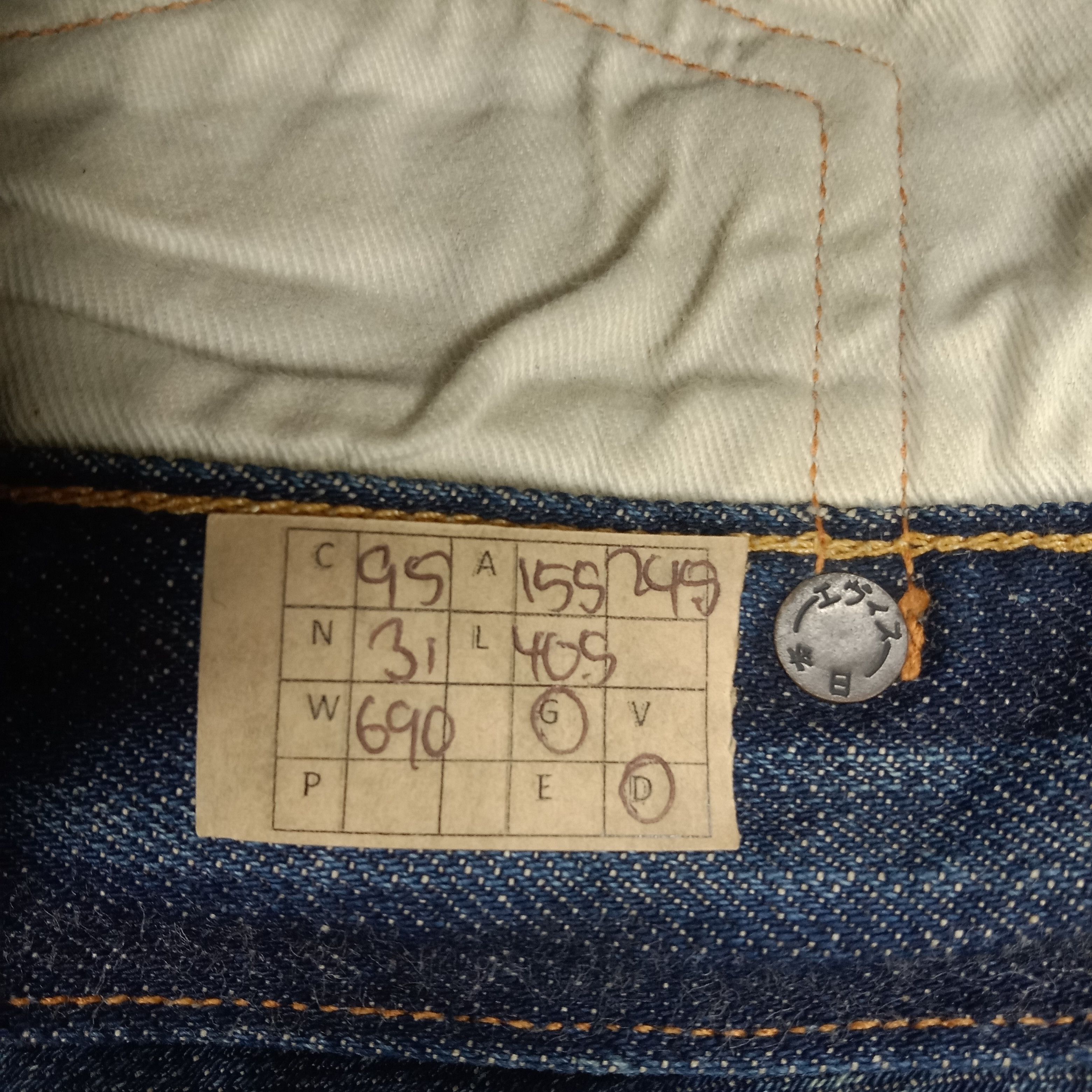 Evisu Evisu No 5 Selvedge Custom Art Daicock Denim Jeans Size US 31 - 17 Thumbnail