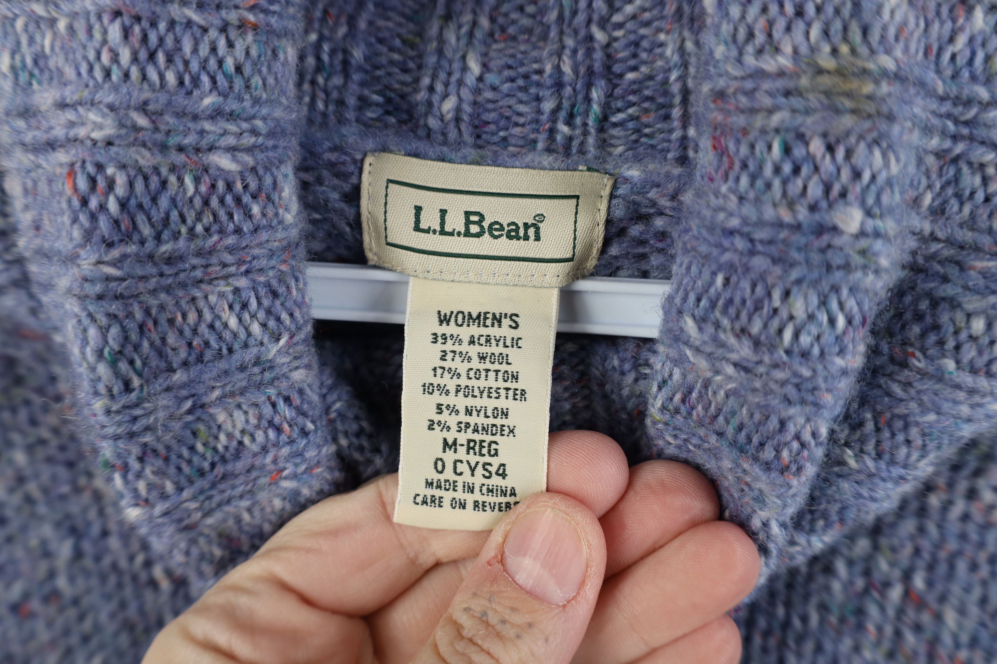 L.L. Bean Vintage LL Bean Fleck Wool Blend Knit Turtleneck Sweater Size M / US 6-8 / IT 42-44 - 5 Thumbnail