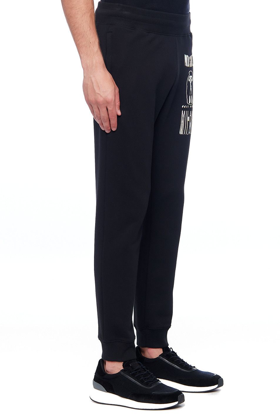 Moschino o1y0225 Logo Jogger & Sweatpant in Black Size US 34 / EU 50 - 3 Thumbnail