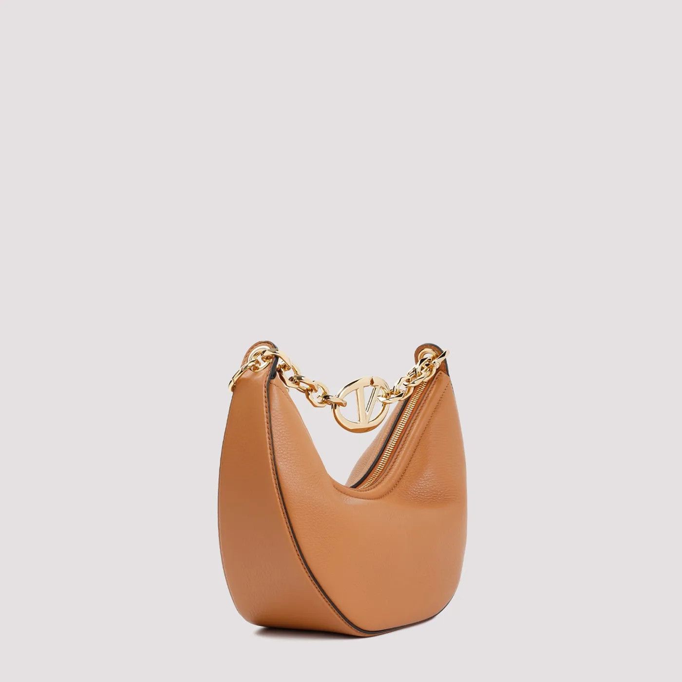 Valentino o1s22i1n0924 Size: OS / Small Vlogo Moon Hobo Bag in Brown Size ONE SIZE - 3 Thumbnail