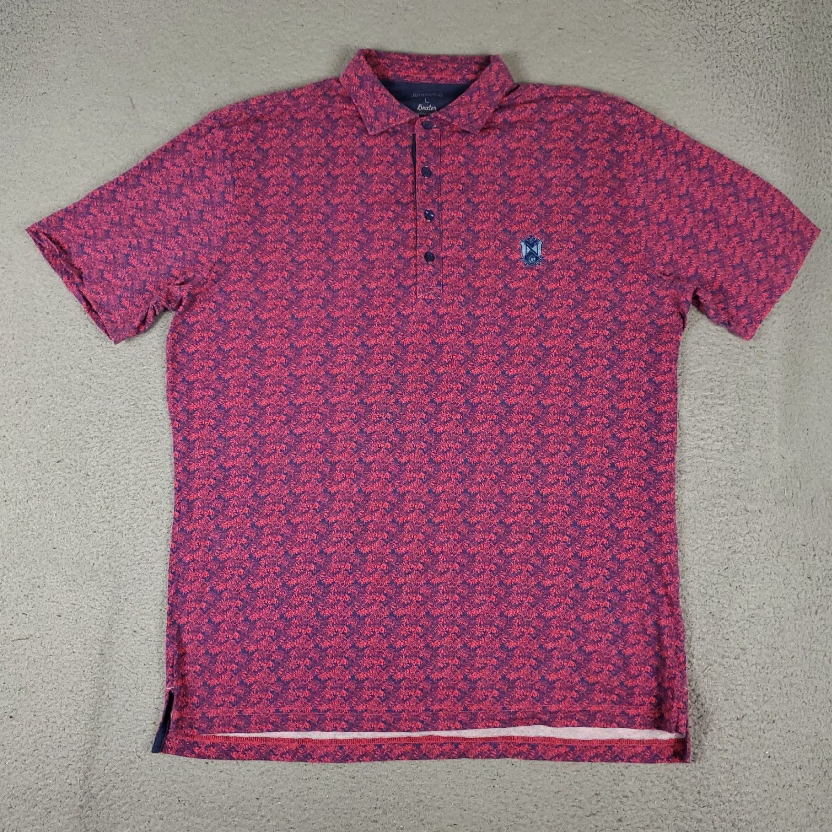 johnnie-O johnnie-O Polo Shirt Mens Size Large Pink Blue Geometric Golf Short Sleeve Size US L / EU 52-54 / 3 - 2 Thumbnail