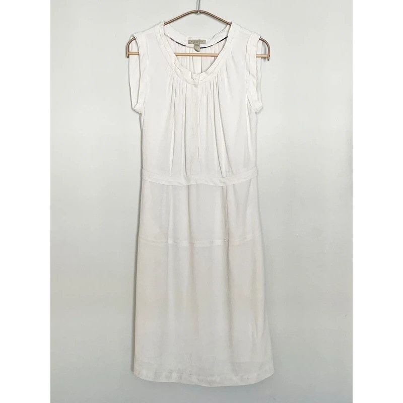 Burberry Burberry Brit Gray White Knee Length Mini Dress US Size 4 Size XS / US 0-2 / IT 36-38 - 2 Thumbnail