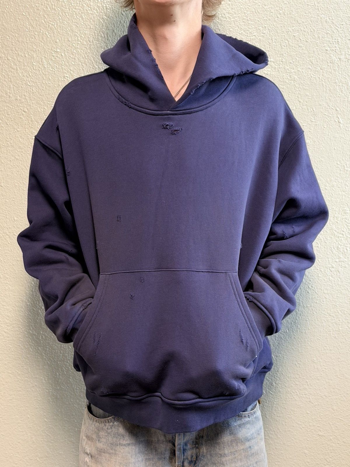HMDD HMDD Blank Distressed Hoodie Size US M / EU 48-50 / 2 - 1 Thumbnail