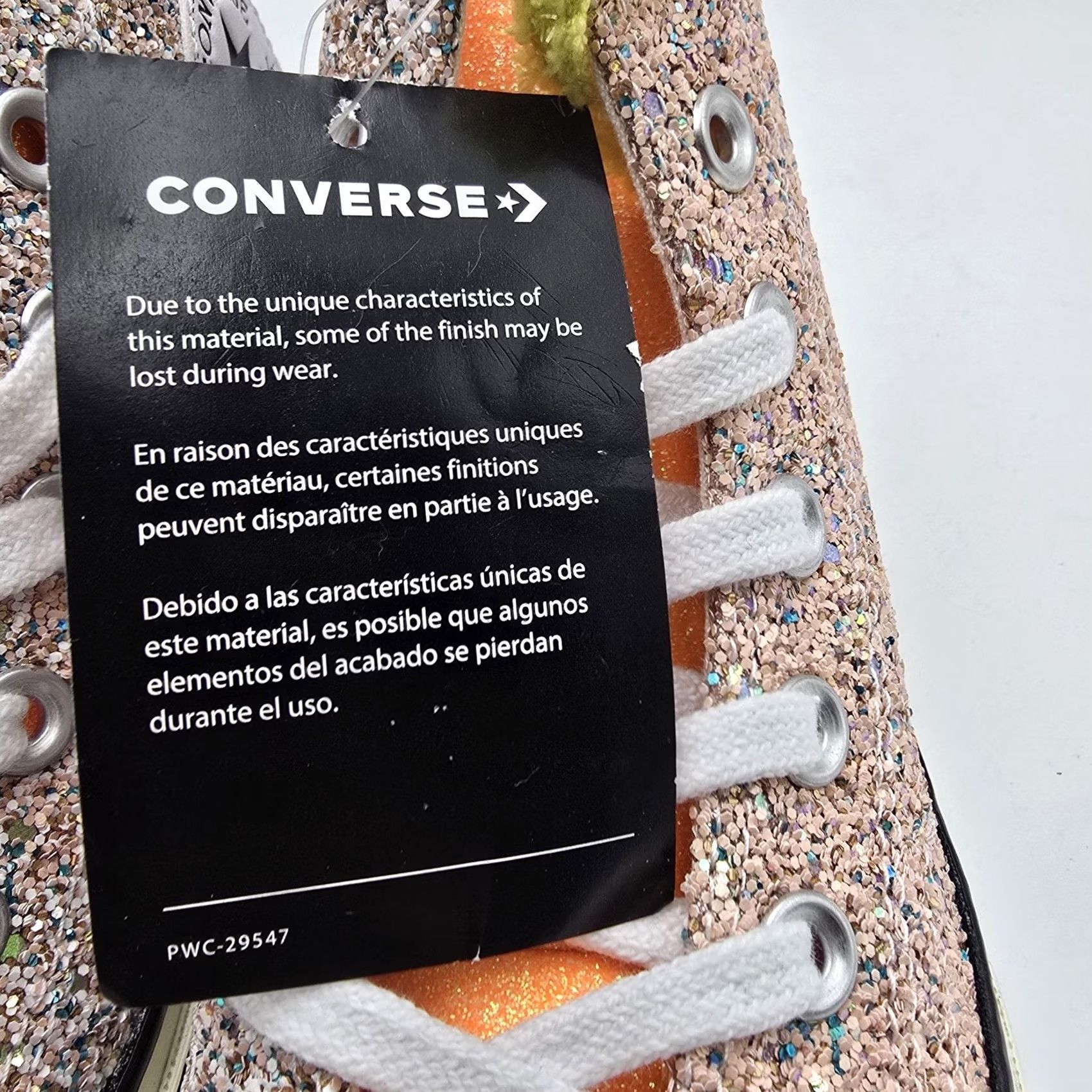 Converse Converse JW Anderson Chuck Taylor Womens Size 6 Glitter High Top Sneakers Multicolor Jazz 164695C New Size M / US 6-8 / IT 42-44 - 4 Thumbnail