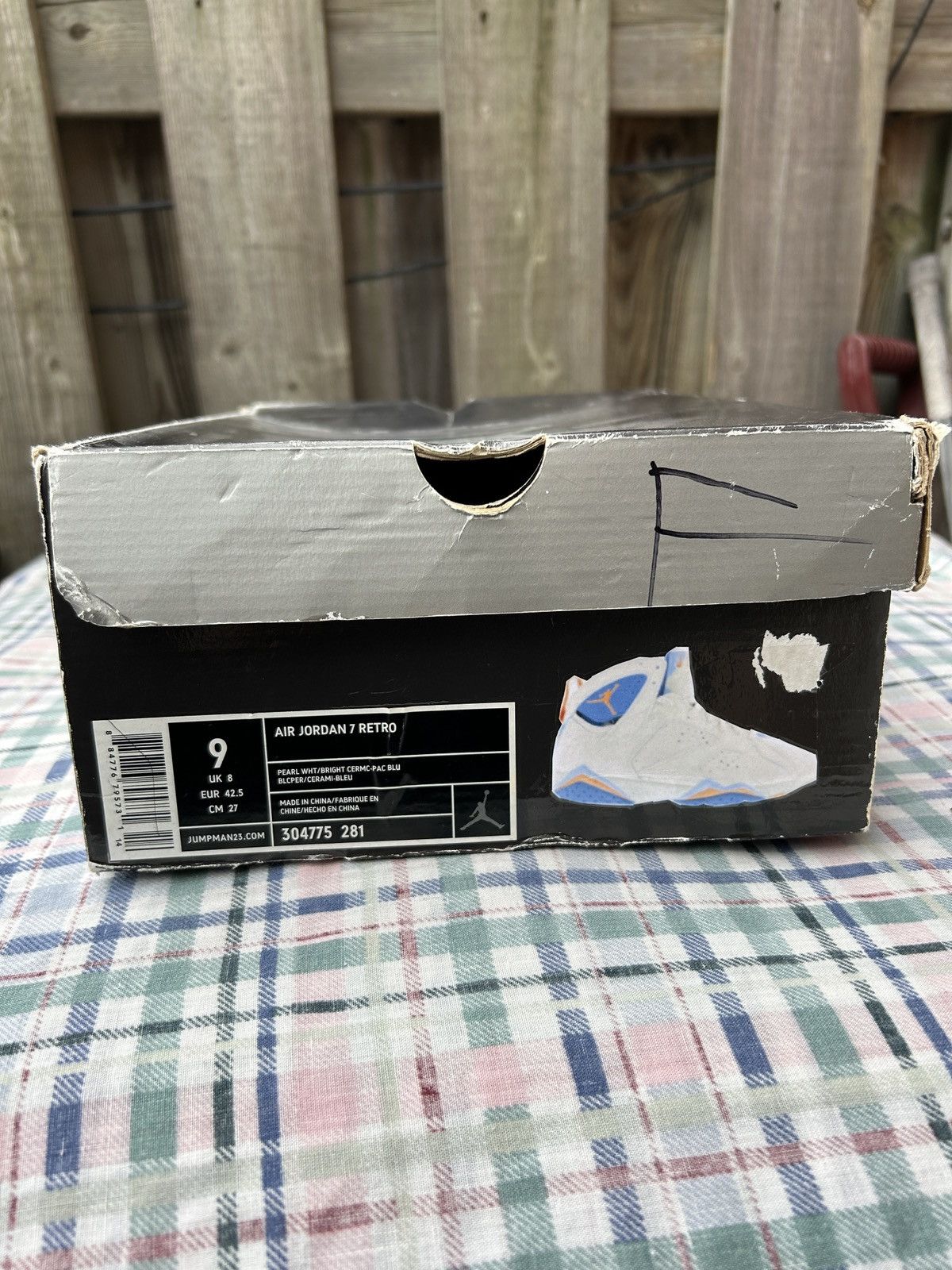Jordan Brand × Nike Jordan 7 Retro Pacific Blue / Cream Size US 9 / EU 42 - 9 Thumbnail