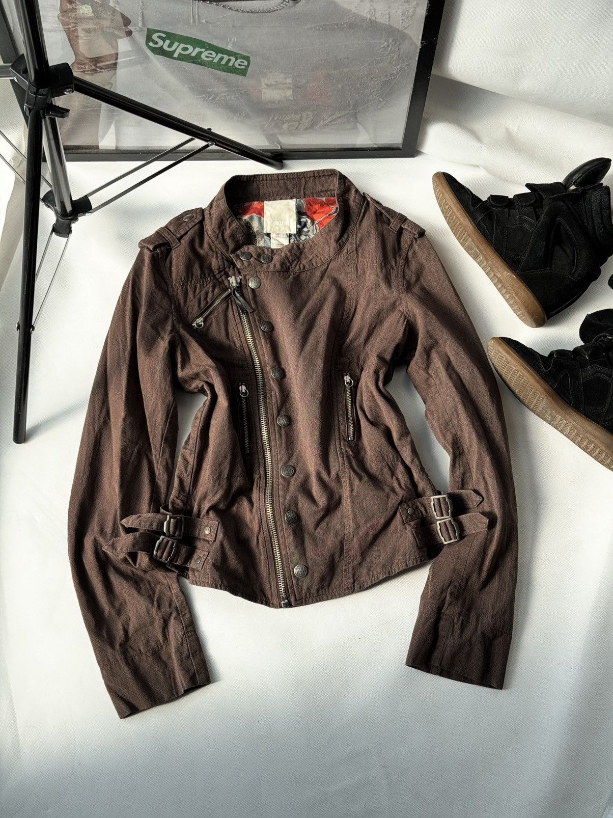 Diesel Archive Diesel Brown Corset Jacket Napoleon Style 00s Size L / US 10 / IT 46 - 18 Thumbnail