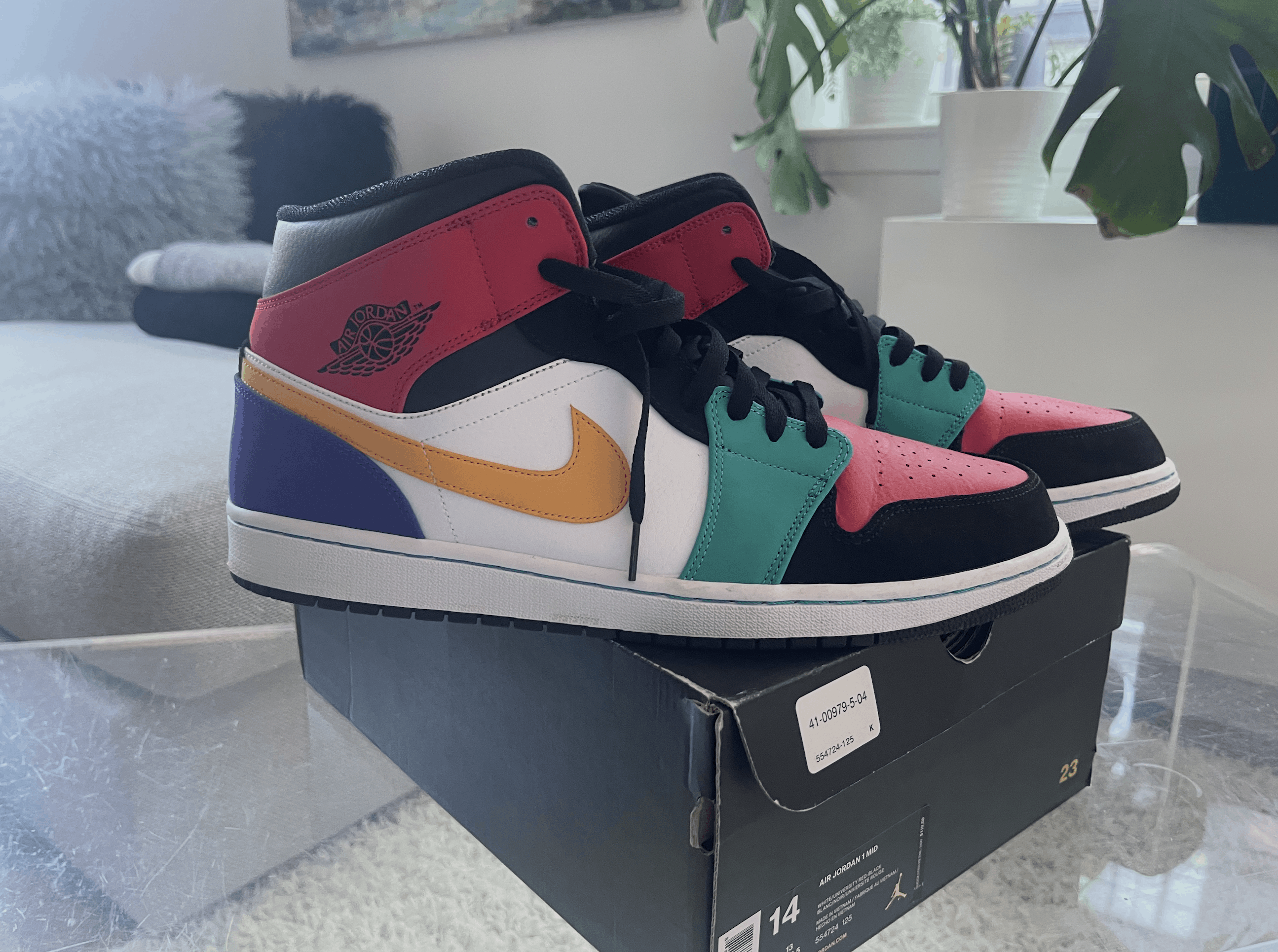 Nike Nike Jordan 1 mid Bred Multi-Color Size US 14 / EU 47 - 2 Thumbnail