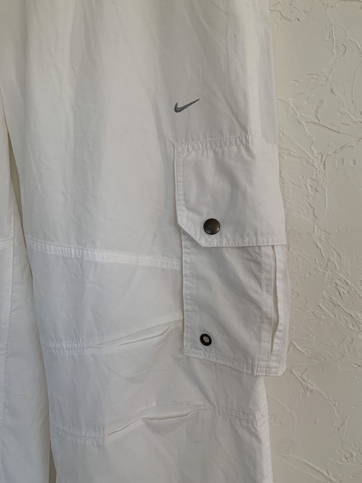 Nike 90s Nike Vintage Cargo Parachute Drill Y2K Baggy Pants Size US 32 / EU 48 - 4 Thumbnail