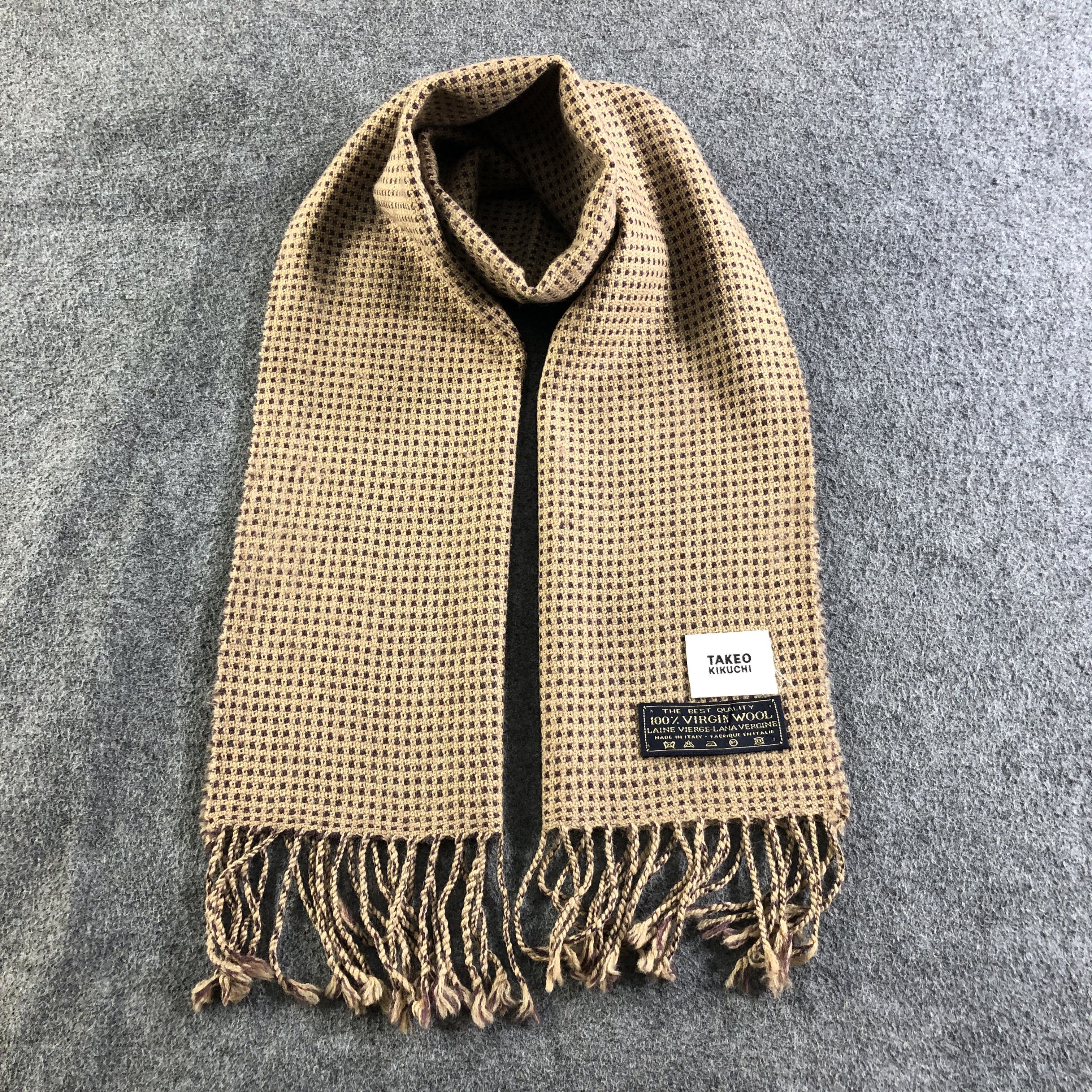 Takeo Kikuchi Takeo Kikuchi Wool Scarf Muffler V1913 Size ONE SIZE - 1 Thumbnail