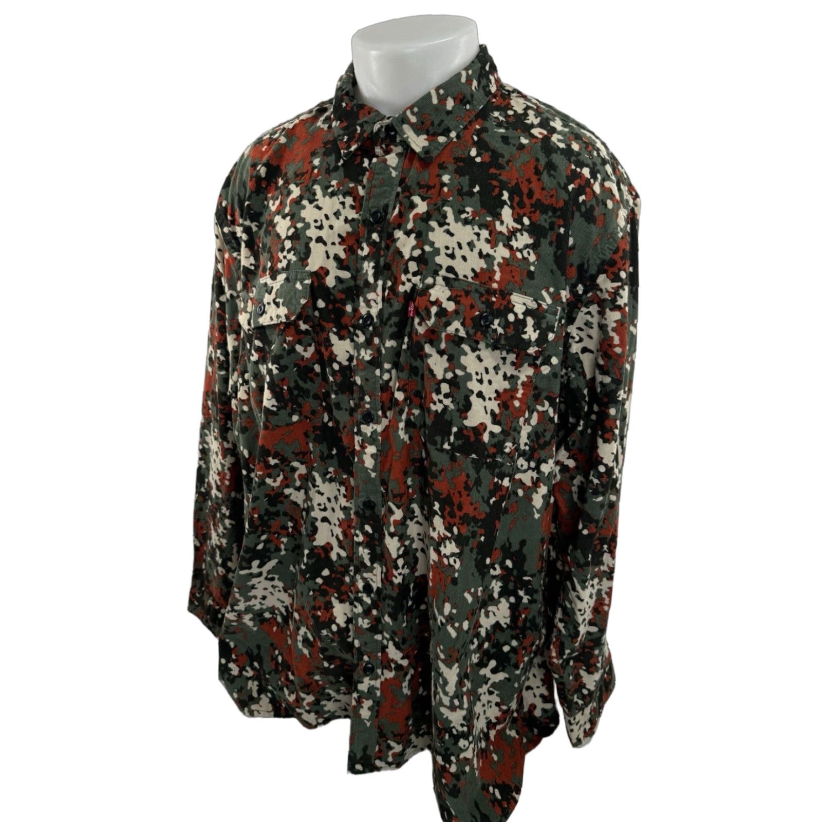 Levi's LEVI'S CAMOUFLAGE Micro Corduroy Mens XXL Shirt Button-Up Long Sleeve Multicolor 2XL Size US XXL / EU 58 / 5 - 1 Thumbnail