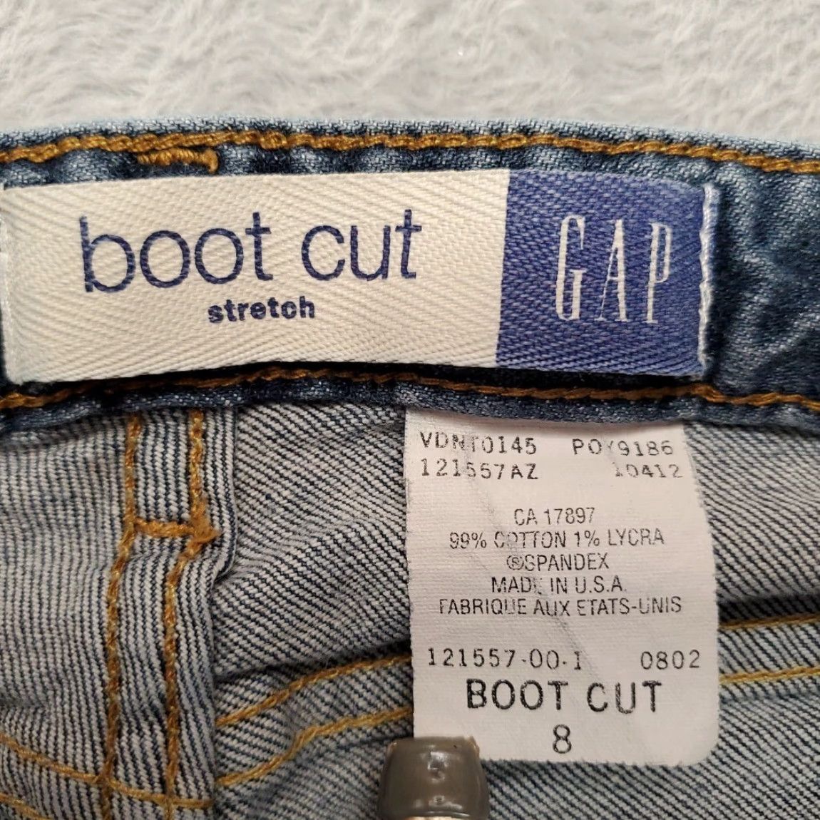 Gap VTG Gap Jeans Womens 8 Blue Denim Boot Cut Stretch Cotton Blend Made in USA Size 30" / US 8 / IT 44 - 4 Thumbnail
